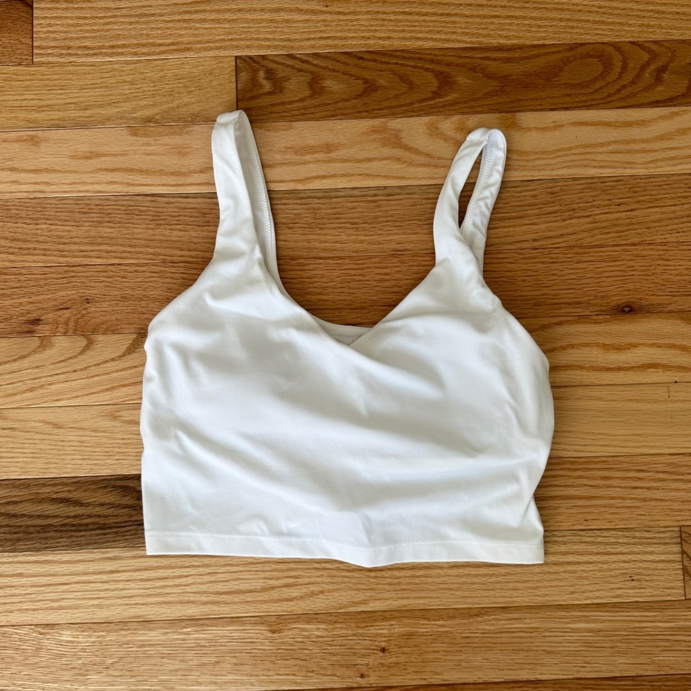 Aerie White Workout Crop Top